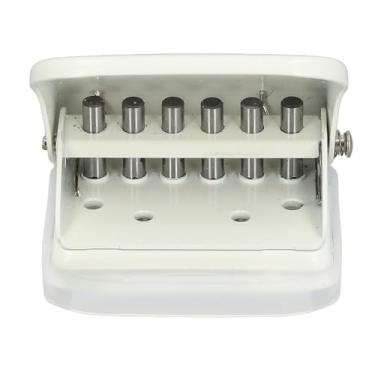 Imagem de Perfurador de 6 Furos, Perfurador de 5,5 Mm, Capacidade de 5 Folhas, Perfurador de Papel Com Régua de Posicionamento para A4 A5 B5, para Scrapbooking Festival Papel Cartão de