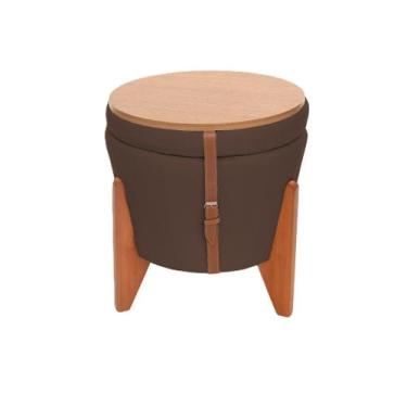 Imagem de Puff Mesa de Centro Versátil - Redondo e Sofisticado - Confortse, Marr