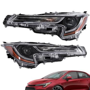 Imagem de ANTUKO 1 par de faróis de substituição para motorista e passageiro para Corolla 2023-2024