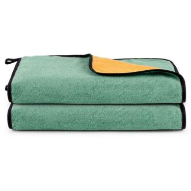 Imagem de Kit 02 Panos Flanela E Microfibra Dupla Face Toalha Para Limpeza Em Ge