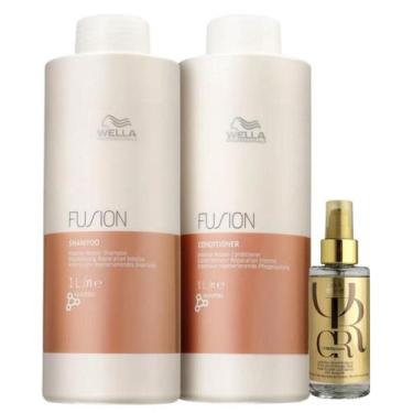 Imagem de Kit Wella Professionals Fusion Sh 1L + Cond 1L + Oil Reflections 100ml