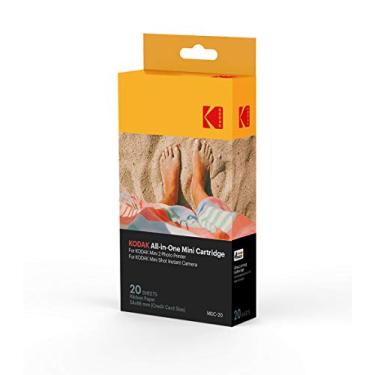 Imagem de Kodak Cartuchos de Impressora Fotográfica MC All-in-One - Compatível com Mini Shot, Mini 2 - Pacote com 20 Papéis Fotográficos Coloridos