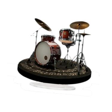 Imagem de XLWLLNJ Decoração de tambor 2d decoração de desktop plana ornamento de decoração acrílica decoração decorativo com base para sala de estar em sala de