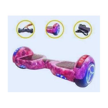Imagem de Hoverboard Skate Elétrico 6.5 Roxo estrelar Led Bluetooth com bolsa de