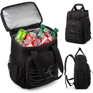 Imagem de Mochila térmica com alça superior acolchoada, mochila leve e térmica à prova de vazamento, caixa de gelo de grande capacidade para mulheres, homens, praia, acampamento, piquenique, pesca, trilhas