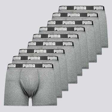 Imagem de Kit 9 Cuecas Puma Boxer Cotton Cinza, G