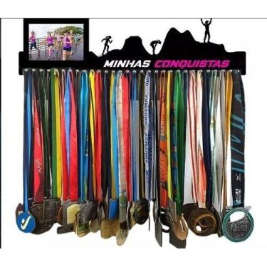 Imagem de Porta Medalha Corrida Montanha Fem  Portaretrato Até 100med - QUADRO D
