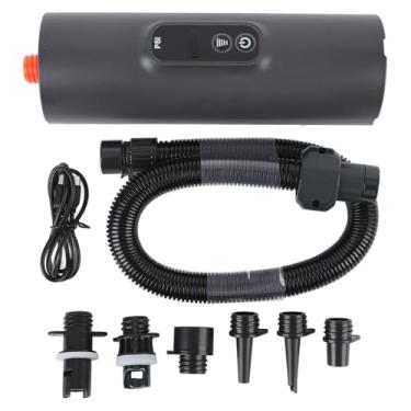 Imagem de Bomba de Ar Elétrica Sem Fio 10PSI, Bomba de Colchão de Ar, Bomba de Ar de Alta Pressão Com 6 Bicos, Deflator de Inflador de Preenchimento Rápido para o Barco Inflável da Piscina