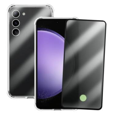 Imagem de Kit Capinha Anti Shock e Película Privacidade 3D Anti-Spy Compatível Samsung Galaxy S23 FE