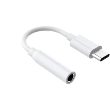 Imagem de Cabo Adaptador Tipo-C Para P2 Fone de Ouvido Universal Para Todos os Modelos Celular Smartphone Com Chip DAC Integrado