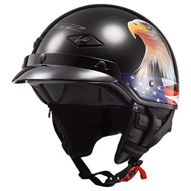 Imagem de Capacete Bagger LS2 para motocicleta meio capaceteLS2 Large azul 568-3104