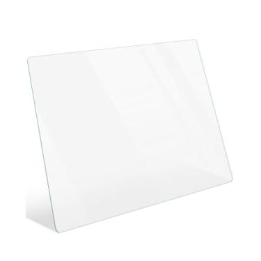 Imagem de WR32X10156 Substituição da prateleira de vidro da geladeira, vidro mais nítido superior do refrigerador compatível com GE, prateleira de vidro da geladeira, inserção de panela substitui 913911
