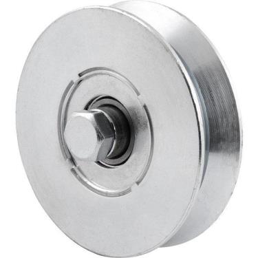 Imagem de Roldana Para Portão 2 Polegadas Aço Zincado Tipo V Sem Caixa