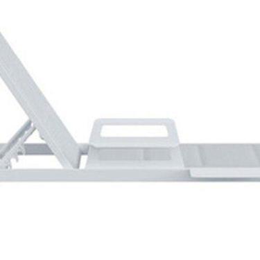 Imagem de Espreguicadeira Branca Aluminio 4 Posicoes 87x89x222 Cm - Naterial