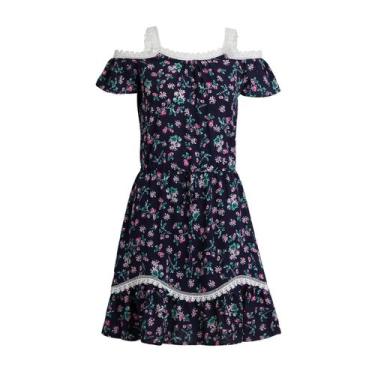 Imagem de Vestido Feminino Ciganinha Estampado Floral com Detalhes em Renda e El