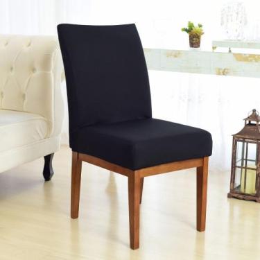 Imagem de Kit 3 Capas para Cadeira Sala De Jantar Preto - Charme do Detalhe