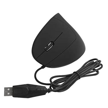 Imagem de Mouse esquerdo com fio QANYEGN, mouse USB vertical ergonômico, mouse óptico vertical para PC, laptop, computador desktop