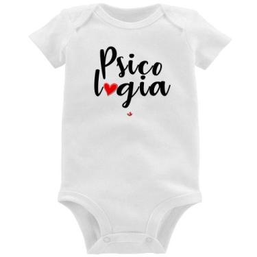Imagem de Body Bebê Psicologia por amor - Foca na Moda, Branco, M