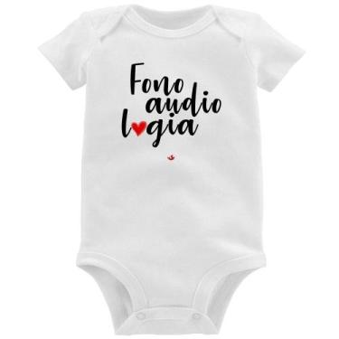 Imagem de Body Bebê Fonoaudiologia por amor - Foca na Moda, Branco, M