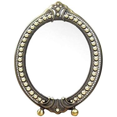 Imagem de Espelhos Europeu Retro Maquiagem Mesa de Mesa Princesa Vanity Tabletop (Tamanho: 25,4 cm)