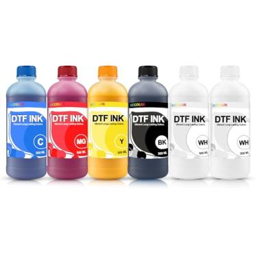 Imagem de SPLENDIDCOLOR DTF Ink 500 ml Pacote com 6 tintas DTF Premium Base de água Digital Inkjet Refil para impressoras diretas de filme com cabeça de impressão Epson L1800 L805 R1390 4720 I3200 XP600 DX7 DX5 5113.