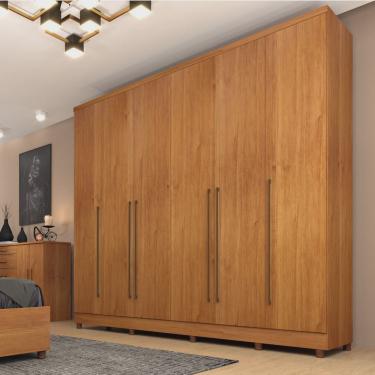 Imagem de Guarda Roupa Casal 6 Portas 8 Gavetas com Pés Portugal 270cm Espresso Móveis
