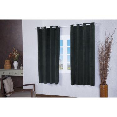 Imagem de Cortina Semi Blackout de Tecido Suede Imperial para Sala Quarto Escritório 5,00m x 2,50m Verde Musgo