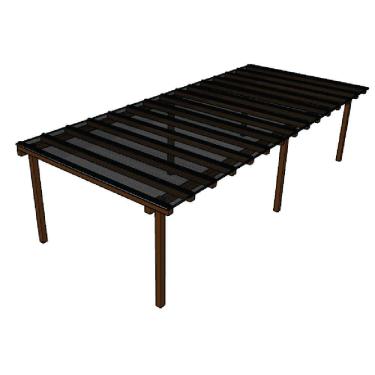 Imagem de Kit Policarbonato Fume 4mm 7,00m X 3,00m - Perfis Naturais