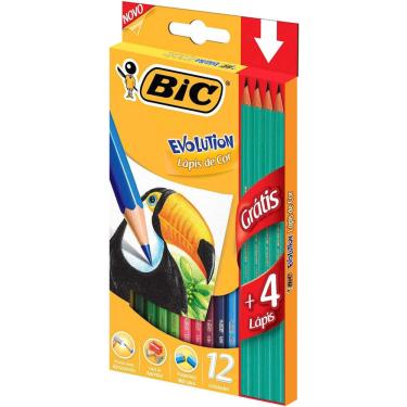 Imagem de Lápis de Cor bic Evolution 12 cores + 4 Lápis de Escrever Ref. 902545