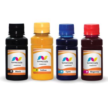 Imagem de 4 Tinta Para hp T210 T250 T650 100ml cmyk Pigmentado