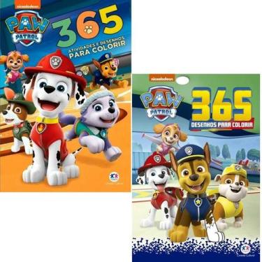 Imagem de Kit 2 Livros Patrulha Canina Atividades e Desenhos para Colorir - Ativ