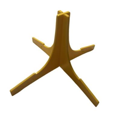 Imagem de Dynwave Suporte portátil de suporte de trompete de suporte de suporte do tripé portador de madeira de sopa de sopros de de madeira para clarinete para, Amarelo