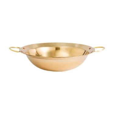 Imagem de FytStycale Pote de Macarrão Instantâneo Brass Hot Pote de Frutos Do Mar de Bola de Frutos Do Mar Fácil Clean Limpo Crepado Double Copper -Poto de Sopa Coreano Po, a, Tamanho real