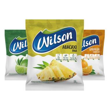 Imagem de Suco Wilson Refresco Em Pó Sabor Laranja Abacaxi E Limão 350g Kit 3 Un