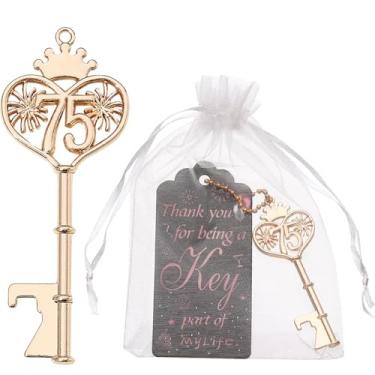 Imagem de ONEPTY Abridor De Garrafas Para 75º Aniversário, 48 Peças, Lembrança Festa, Chaves, Presente Aniversário 75 Anos Bebê, Decoração Festa (48, 75ª Chave)