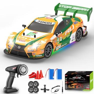 Imagem de YUAN PLAN RC Drift Car 1:16, 2.4GHz 4WD Remote Control Car, 30+KM/H High Speed Drifting RC Cars with LED Lights Two Batteries and Drift Tires Racing Cars for Adults Boys Kids, Green