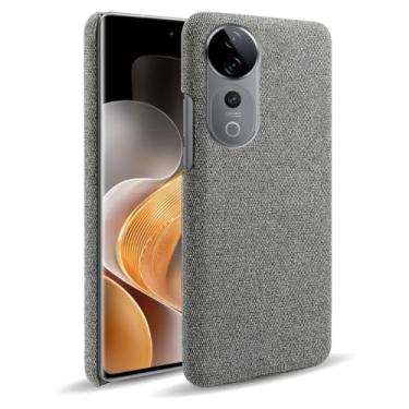 Imagem de Capa para vivo S19 PRO 5G,Capa desenhada em lona,Case Protetora Ultrafina com Empunhadura Macia,Design em Tecido Antichoque e Antiarranhões-Gray