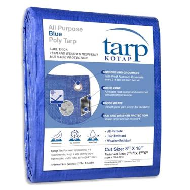 Imagem de Kotap Durável Multiuso. Poli Tarpaulina. Embalagem com 1. 8 ft. X 18 ft.. Blue