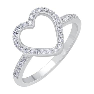 Imagem de GOURIK Anéis femininos banhados a ouro amarelo e branco 18 quilates com rubi criado em laboratório/safira azul/diamante simulado/pedra esmeralda em forma de coração - joia leve com pedra do mês de