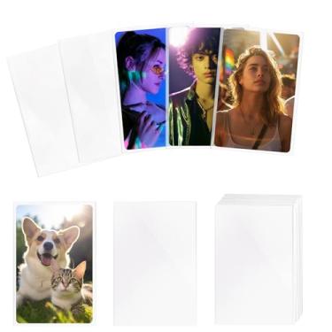 Imagem de 400 peças de capas para cartões fotográficos Kpop 58 × 89 mm capas transparentes para cartões fotográficos sem PVC e sem ácido para cartões de fotos de álbuns Kpop