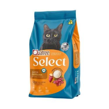 Imagem de Raçao Quatree Select Gatos Castrados Carne 10,1Kg