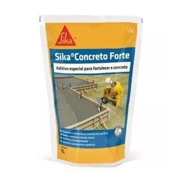 Imagem de 3 litros sacos Sika Concreto Forte aditivo impermeabilizante resistenc