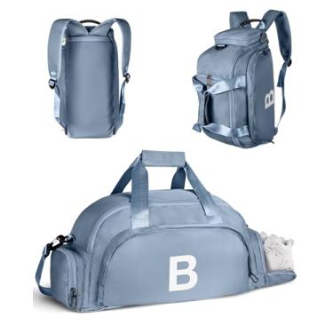 Imagem de Vogewood Presentes de aniversário para meninas de 4, 5, 6, 7, 8, 9, 10, 11, 12 e 13 anos, bolsas de ginástica com compartimento para sapatos, bolsa esportiva personalizada para meninas, monograma para