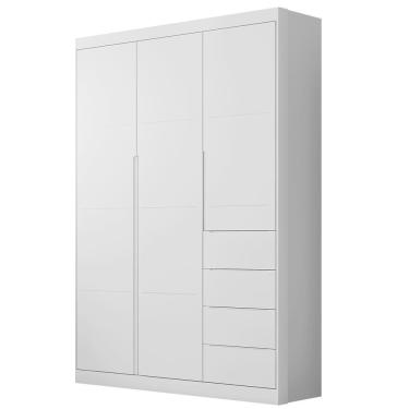 Imagem de Guarda Roupa Infantil 3 Portas E 4 Gavetas Eloá Branco - Phoenix