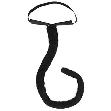 Imagem de Skeleteen Costume Accessories Cat Tail - Furry Black Kitty Tail For Dress Up - 1 Piece