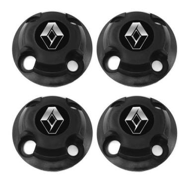 Imagem de Kit Jogo com 4 Calotinhas New Black Renault - Autovelox