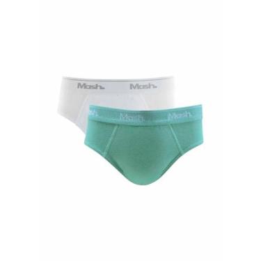 Imagem de Kit/2 Cueca Slip Infantil Mash 113.04 Algodão T. P/GG, G, Vd00, Verde,
