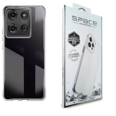 Imagem de Capa Capinha Space Hybrid Clear Anti-Impacto Compatível Motorola Moto G75