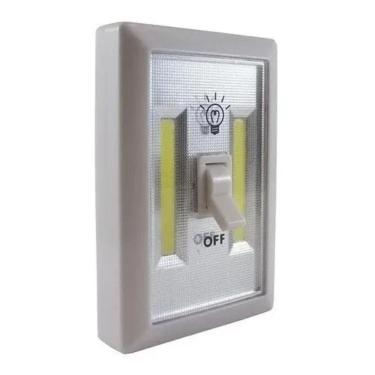 Imagem de Luminária Interruptor De Luz Led A Pilha Para Armário Parede