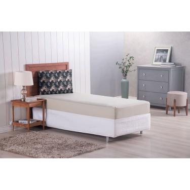 Imagem de Jogo de Lençol 2 Peças Cama Solteiro Modern Simples Percal 300 Fios com Elástico